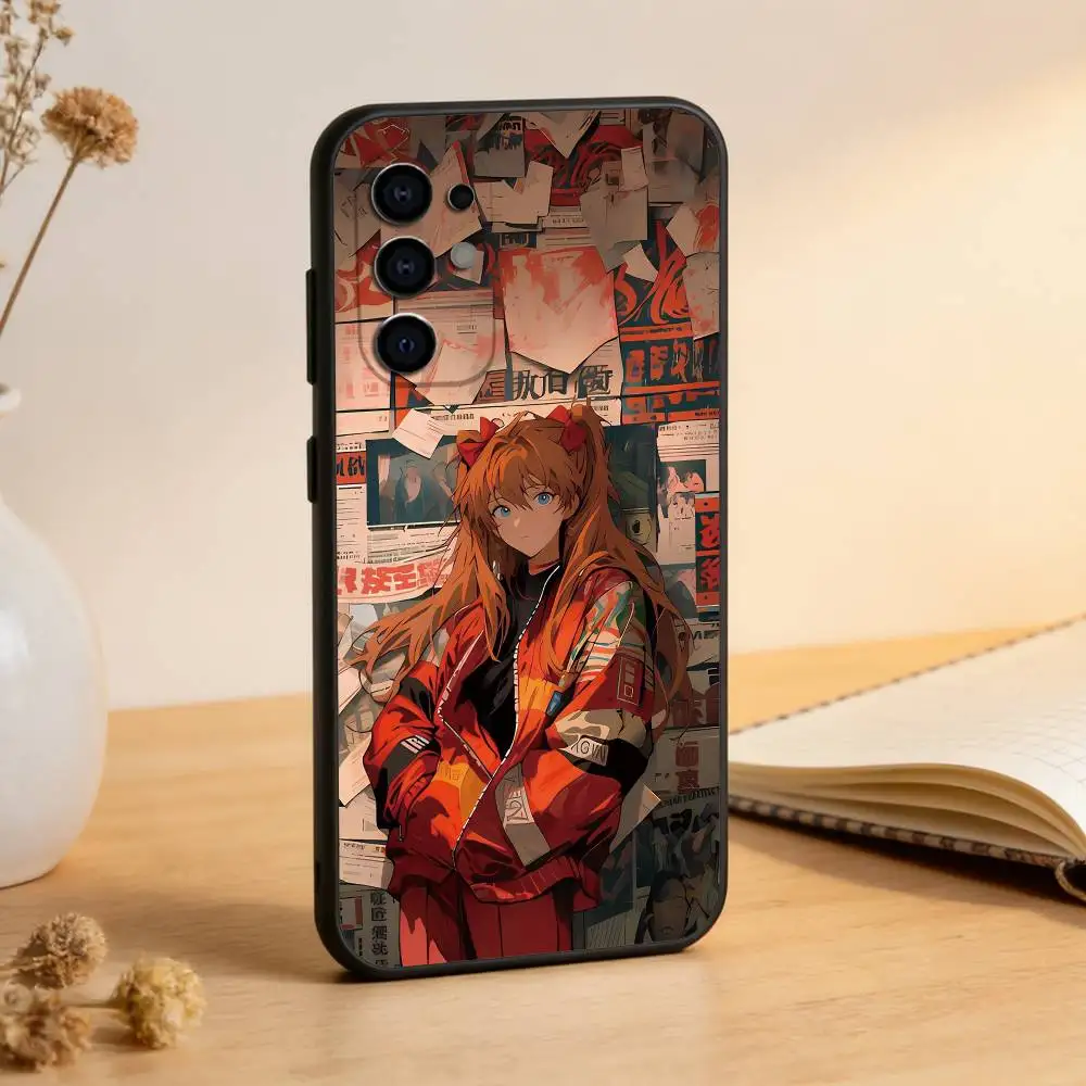 Neon Genesis Evangelion Phone Case For Samsung S25,S24,S21,S22,S23,S30,Ultra,S20,Plus,Fe,Soft Silicone Black Cover view 4