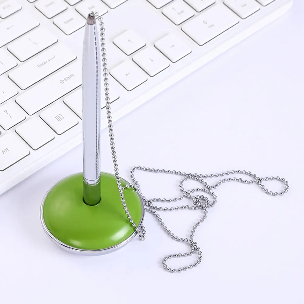 

Desktop Pen Chain Multi-Use Business Writing Security Standing Design Vertical Table Countertop Office