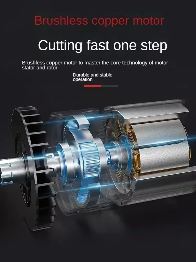 Compact and Lightweight Lithium Battery-Powered Chainsaw for Cutting Trees A
