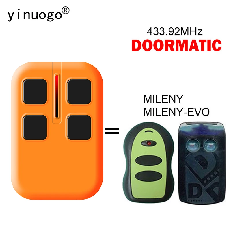 

DOORMATIC MILENY MILENY-EVO Garage Door Opener Remote Control 433MHz Gate Remote Control