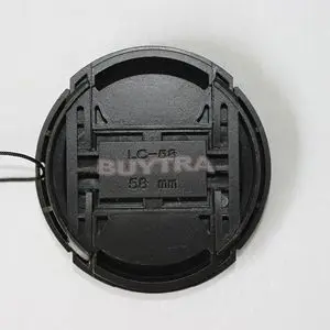 Camera Anti-lose Cord Lens Cover Snap-on Front 18-55 58mm Cap For Canon 450D 500D 550D 600D