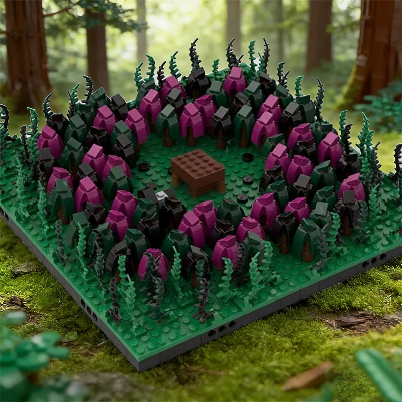 900 pièces de briques de construction série La Forêt Enchantée MOC, conception modulaire de blocs de construction, technologie de construction, jouet DIY, cadeau d'anniversaire