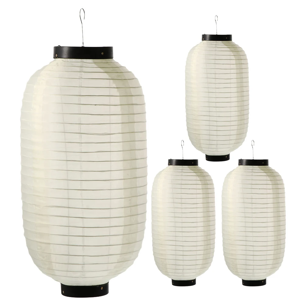 

4pcs Waterproof Silk Lantern 45X25CM Foldable Japanese Decoration Lantern Hanging Lamp Outdoor Indoor Lighting