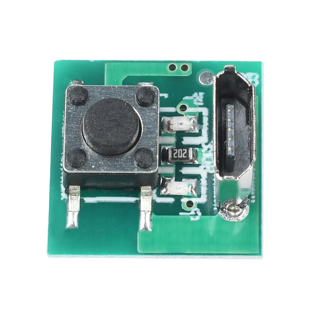 1-10 Uds DC 3,7-4,2 V accesorios de linterna de luz fuerte placa de circuito DIY puerto de carga Micro USB Interruptor táctil modo LED Dual