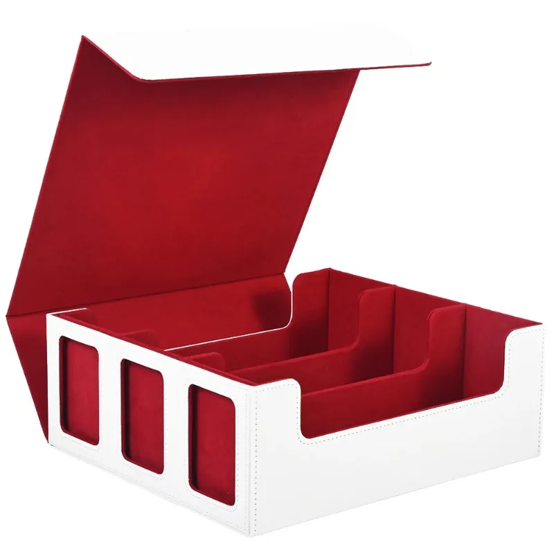 New Large Capacity Card Storage Box for Trading Cards, 1600+ Deck Box with Display Window, Fits for Magic TCG PTCG Sports Cards