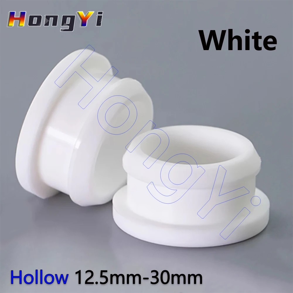 

1/2/3/5Pcs Hollow 12.5mm to 30mm White Silicone Rubber Snap-on Hole Plug Blanking End Caps Seal Stopper