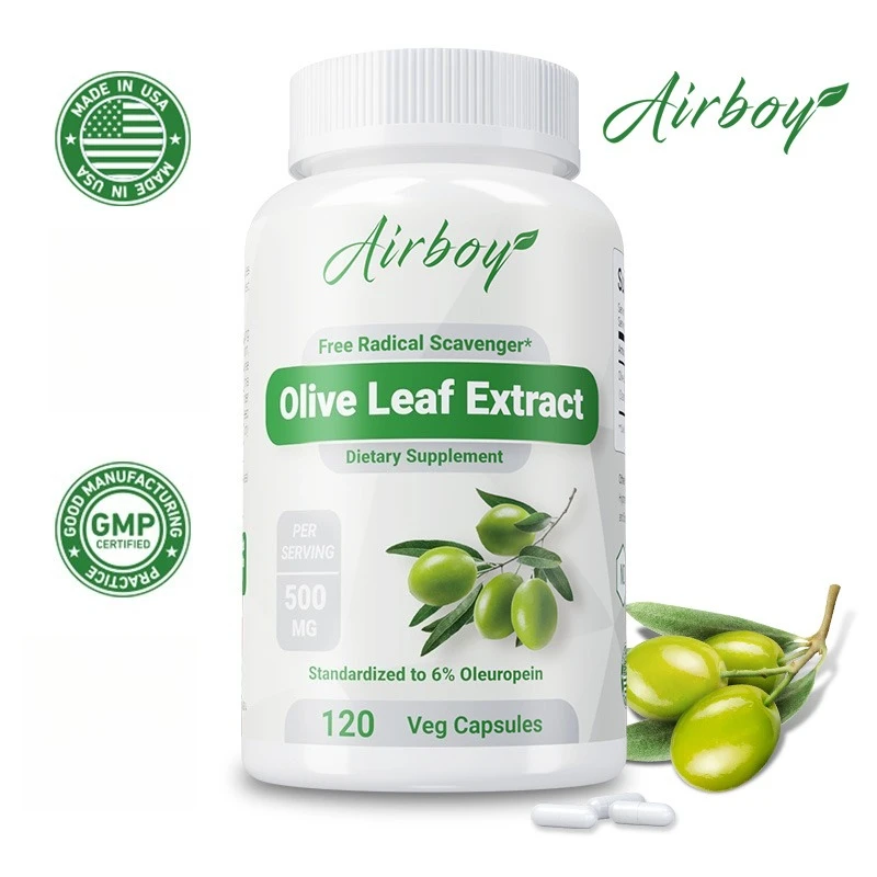 Cápsulas de hoja de olivo: beneficiosas para la salud cardiovascular y del sistema inmunológico, antioxidante y promueve la absorción de nutrientes