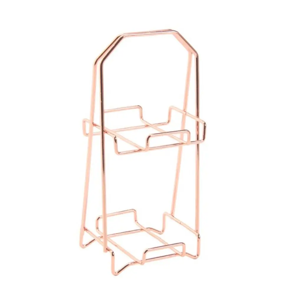 Minority Vintage Organizer Girls Women Metal Frame Cosmetic Puff Storage Rack Metal Display Rack Crystal Mineral Display Shelf