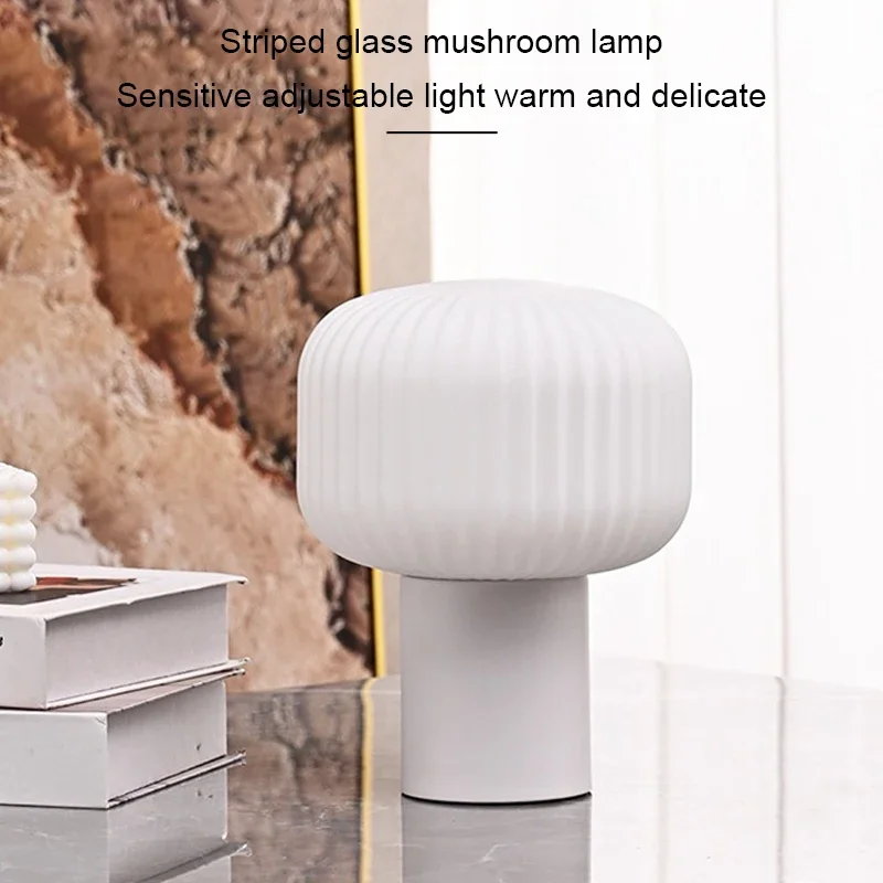 Mushroom Touch Led Table Light Japanese Style Night Lighting For Home Bar Bedroom Bedside Portable Atmosphere LED Desk Lamps