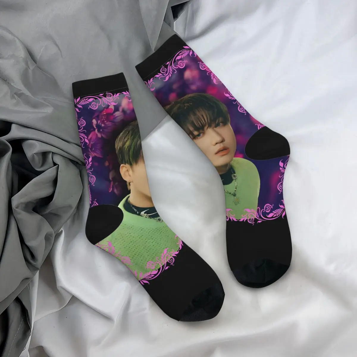 Hip Hop Vintage Berserk Crazy Men\'s compression Socks Unisex Seo changbin Street Style Seamless Printed Funny Novelty Happy Crew