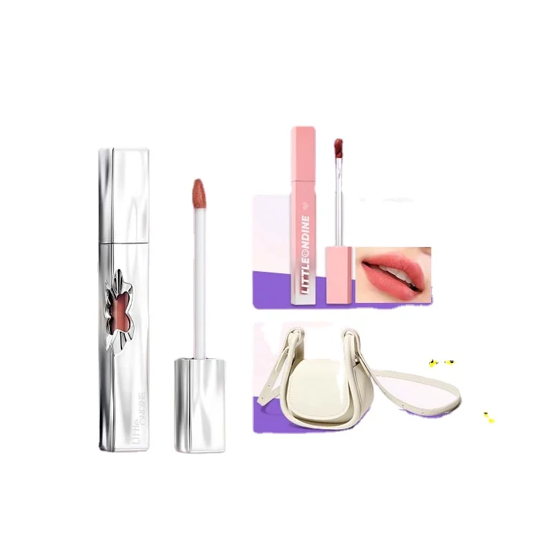 Hxl Flower Heart Lip Mud Matte Velvet Matte Lip Lacquer Lip Gloss Lipstick White