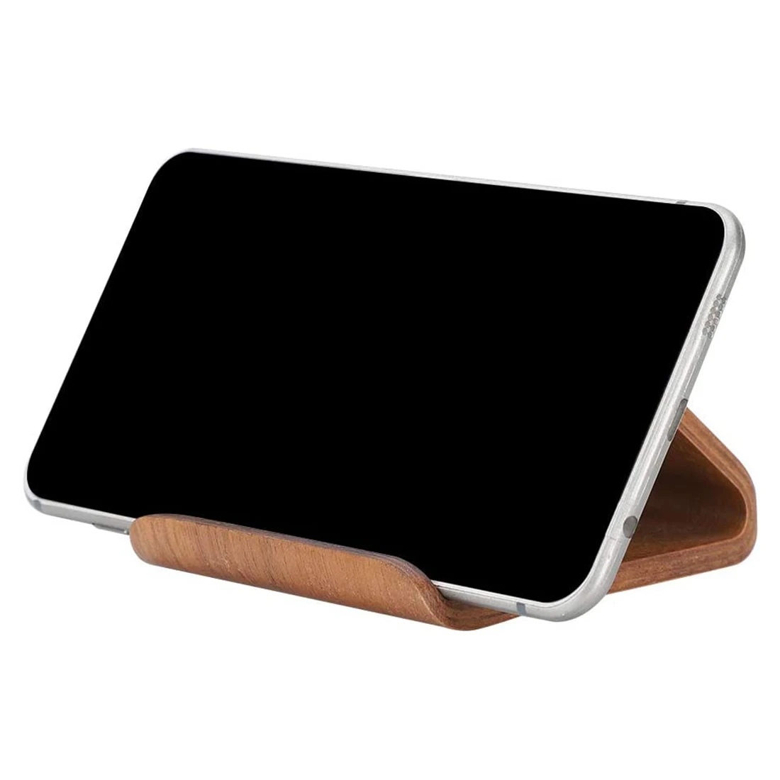 ABJG-حامل هاتف محمول خشبي لسطح المكتب قاعدة هاتف محمول عالمية لجميع الهواتف الذكية و