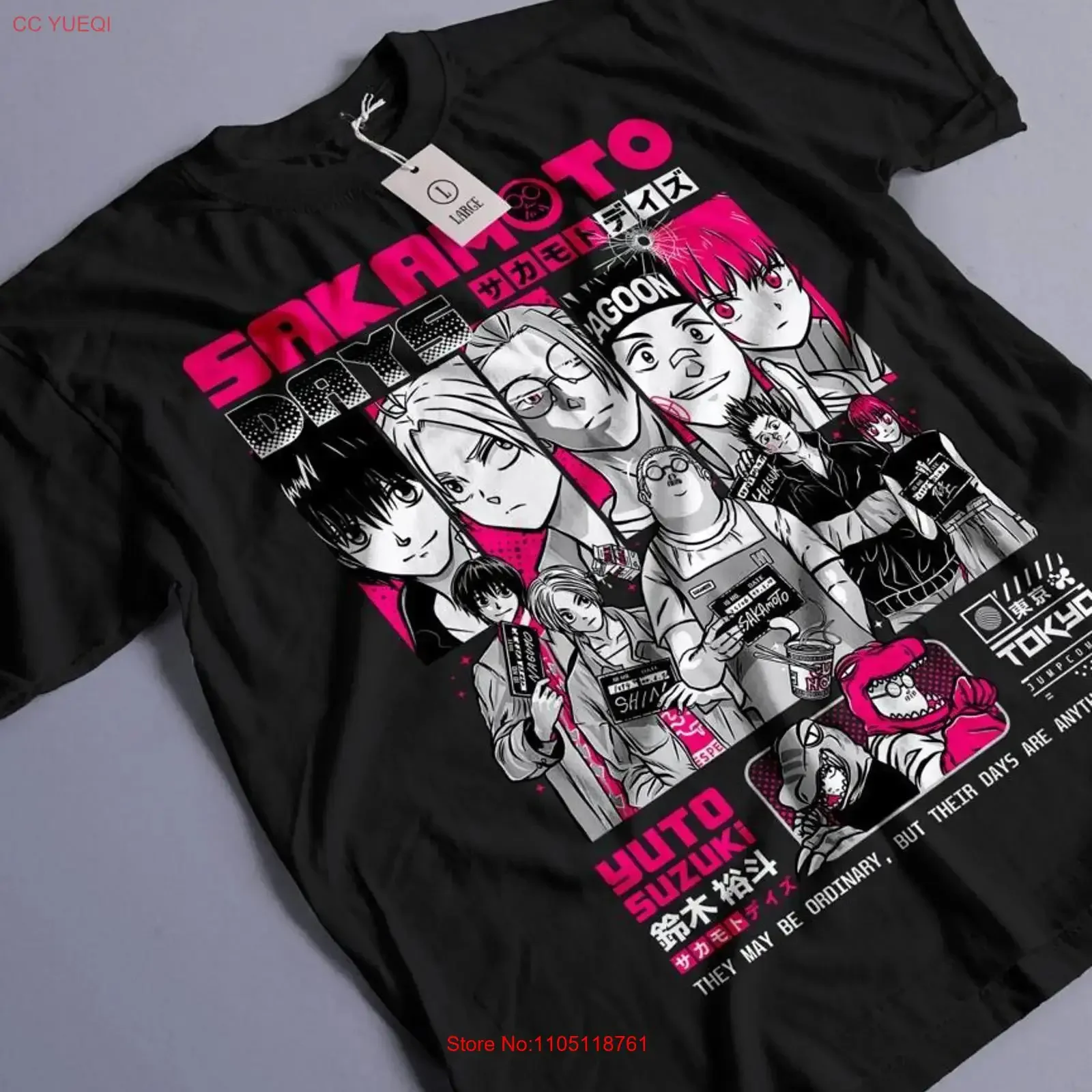 Sakamoto T-Shirt Days Taro Nagumo GIFT Alle Größen Vintage Washed Stilvolle Grafik Atmungsaktiv homme Lässige weiche Streetwear-Mode