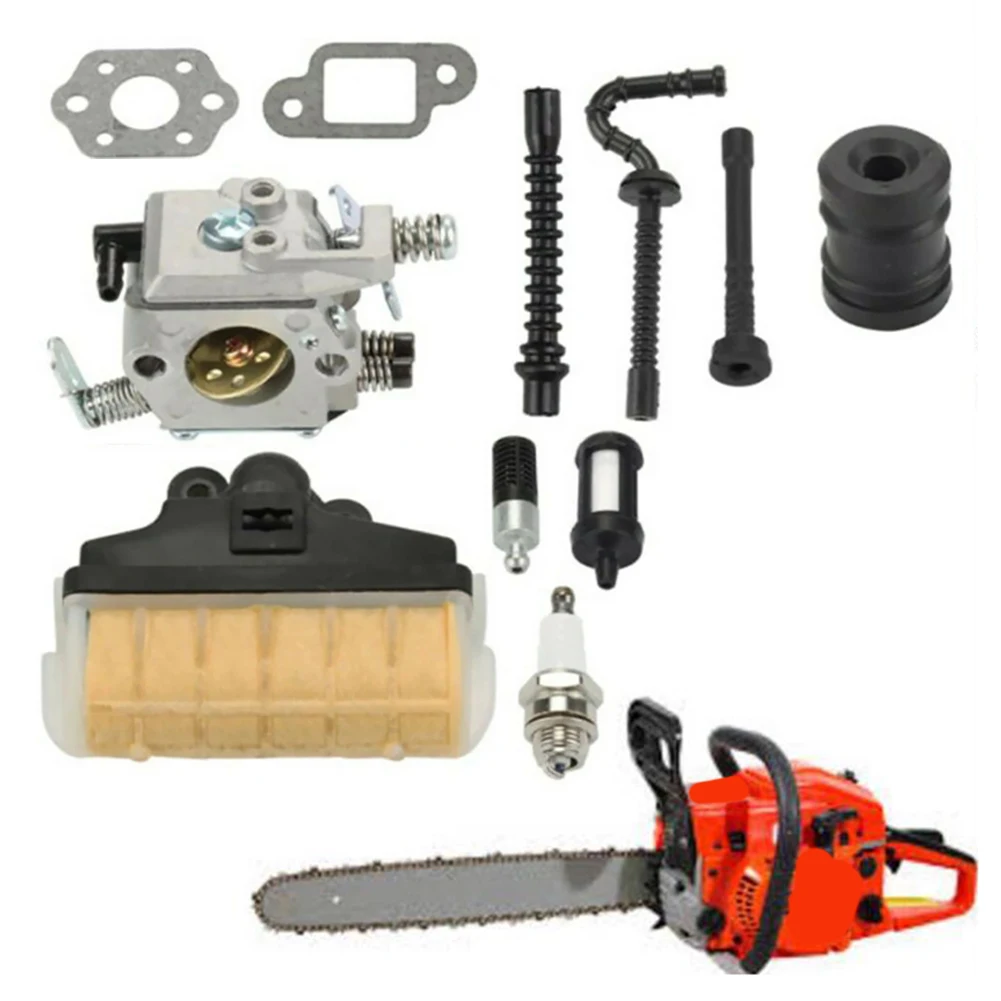 Chainsaw Performance Kit Carburetor Small Engine Carburetor Carburetor Kit Fuel Line Oil Filter Muffler Gasket