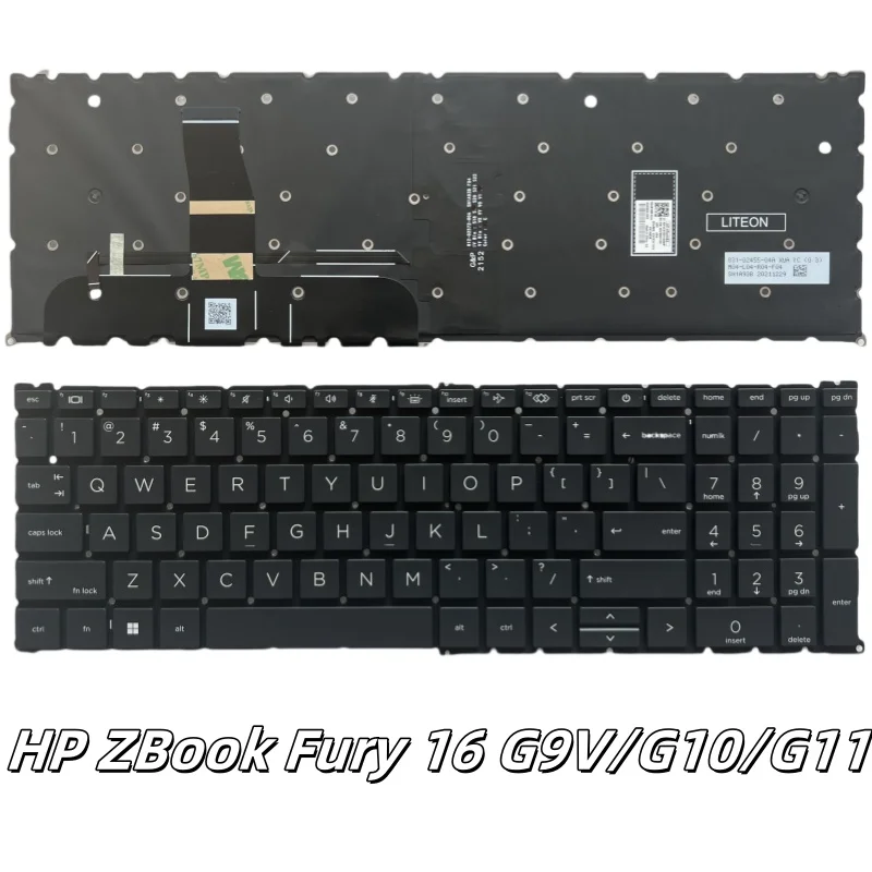 

Новая американская QWERTY-клавиатура для ноутбука HP ZBook Fury 16 G9, 16 G10 G11 N19205- N192, черная без рамки, белая подсветка