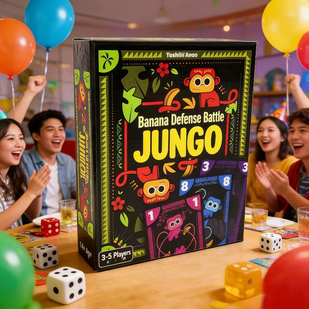 

Banana Defense Battle JUNGO Board Game - Multiplayer Interactive Card Game for 3-5 Players Chinese & English Version