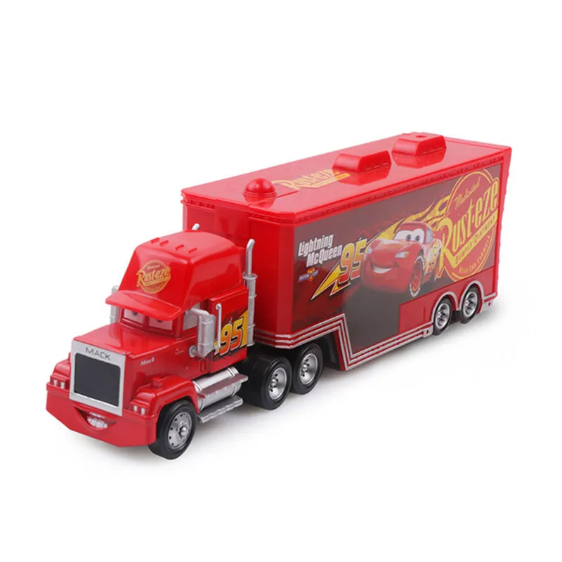 1:55 Disney Pixar Cars 2 3 Toys Lightning McQueen Mack Uncle Truck Mater Fritter Miss Diecast Model Car Toys Children Xmas Gifts