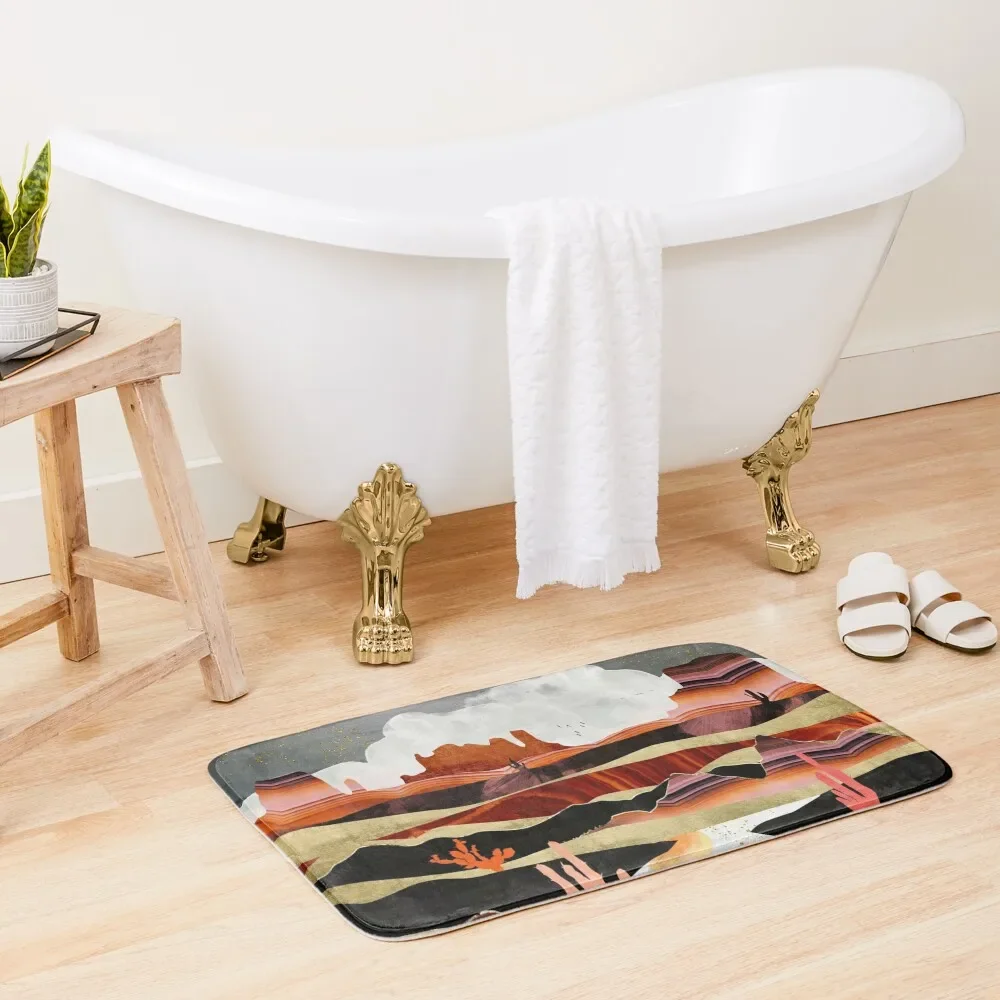 

Coral Desert Lake Bath Mat Floor Toilet Anti-Slip Bathtub Mat