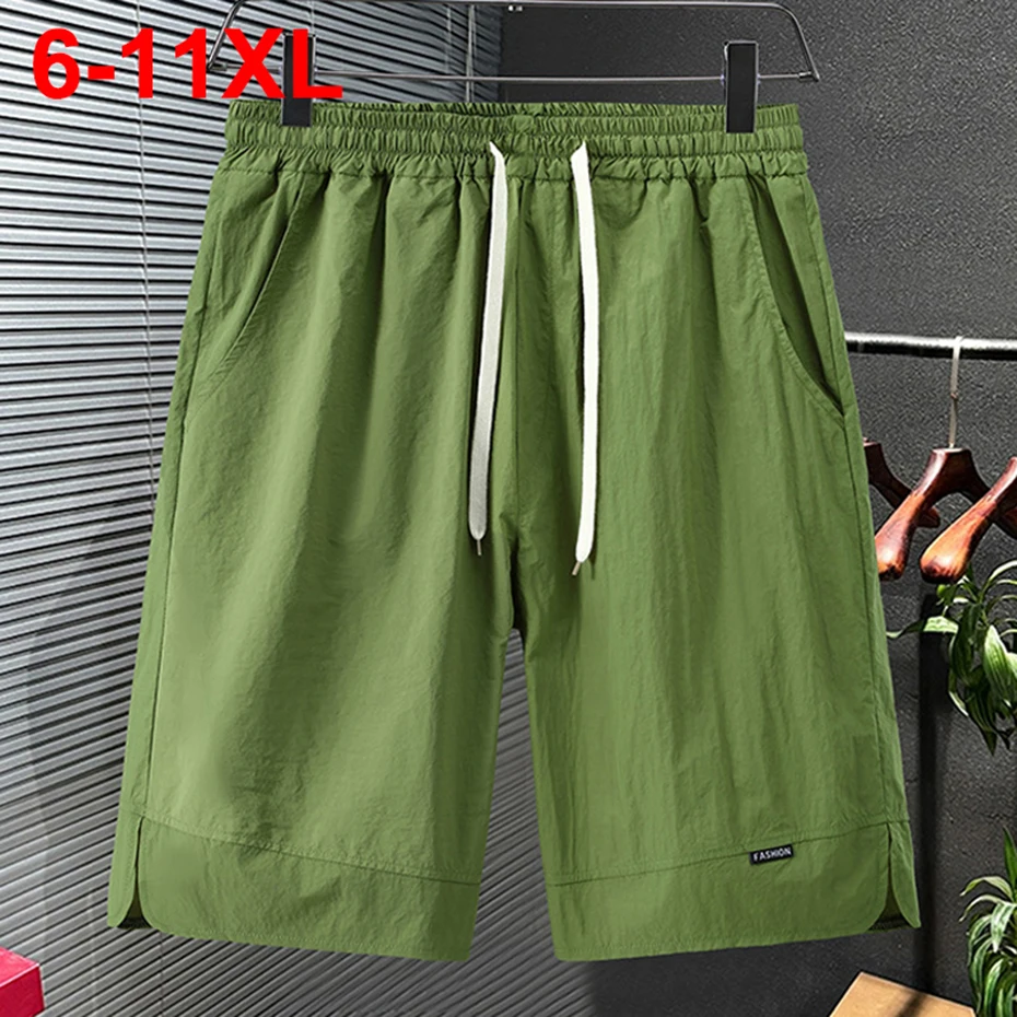 

Шорты больших размеров 11XL, летние тонкие быстросохнущие пляжные гавайские шорты, мужские шорты большого размера 9XL 10XL