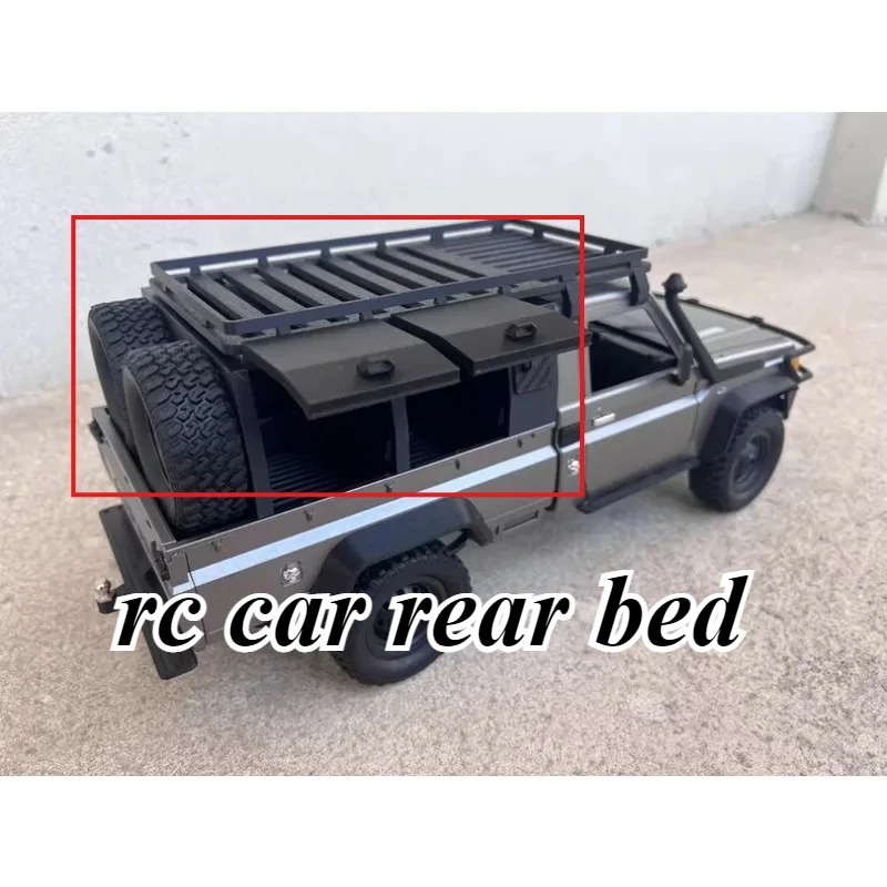 RC Pickup Rear Bed Upgrade Parts For MN82 1/12 Scale Openable Tailgate Custom Heavy‑Duty Overland Rear Box Mod Accessory