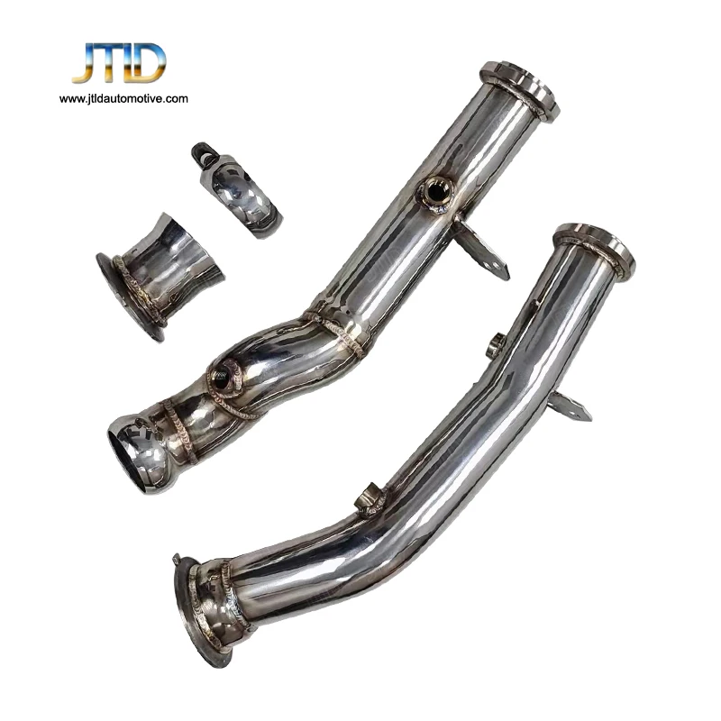 Performance Sport Exhaust Stainless  Polished Catless Downpipe for Mercedes Benz M276 C43 W205 AMG Right Drive Hand