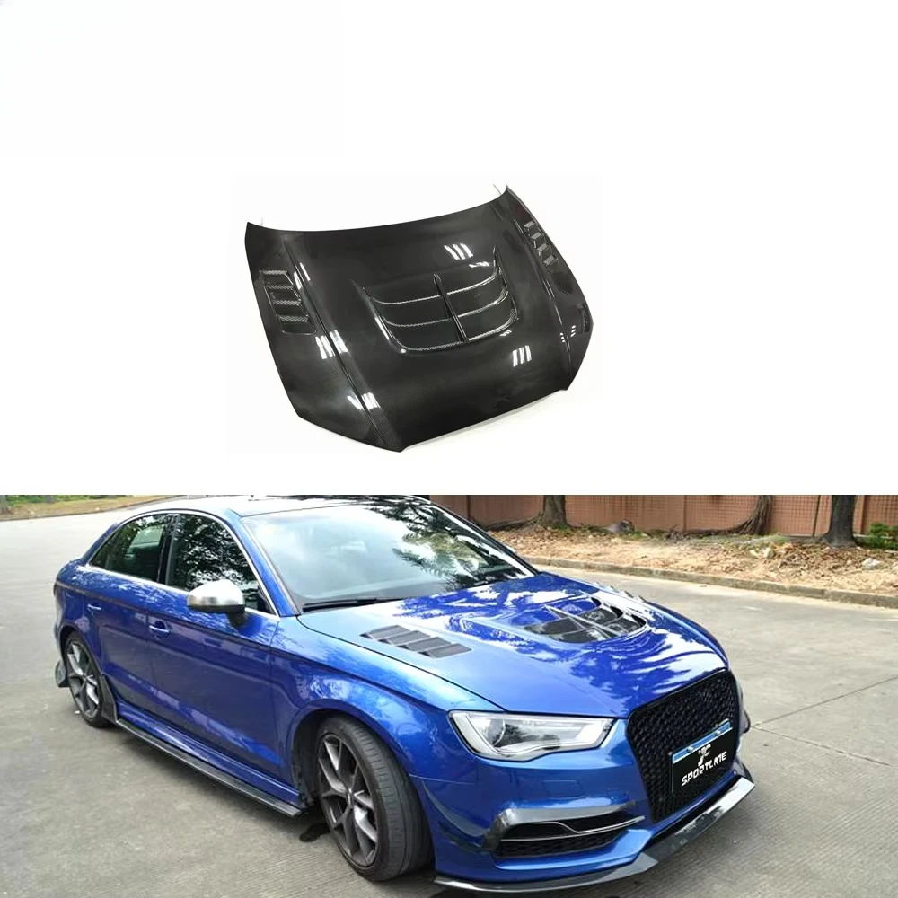 

For Audi A3 8V S3 RS3 Style Carbon Fiber Engine Hood SLINE 4-Door Sedan 2013-2016 Performance Racing Car Bonnet