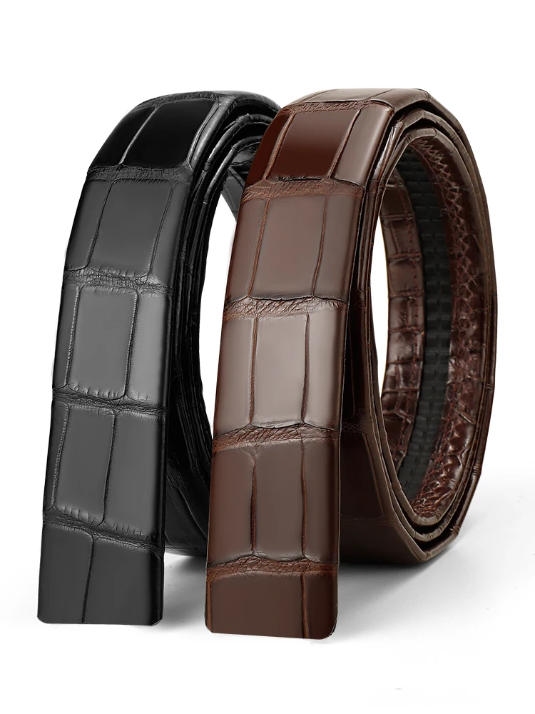 

Double-sided alligator belly strap Belt fastener Fashion casual youth Belts for women Mens belts luxury goth belt for men