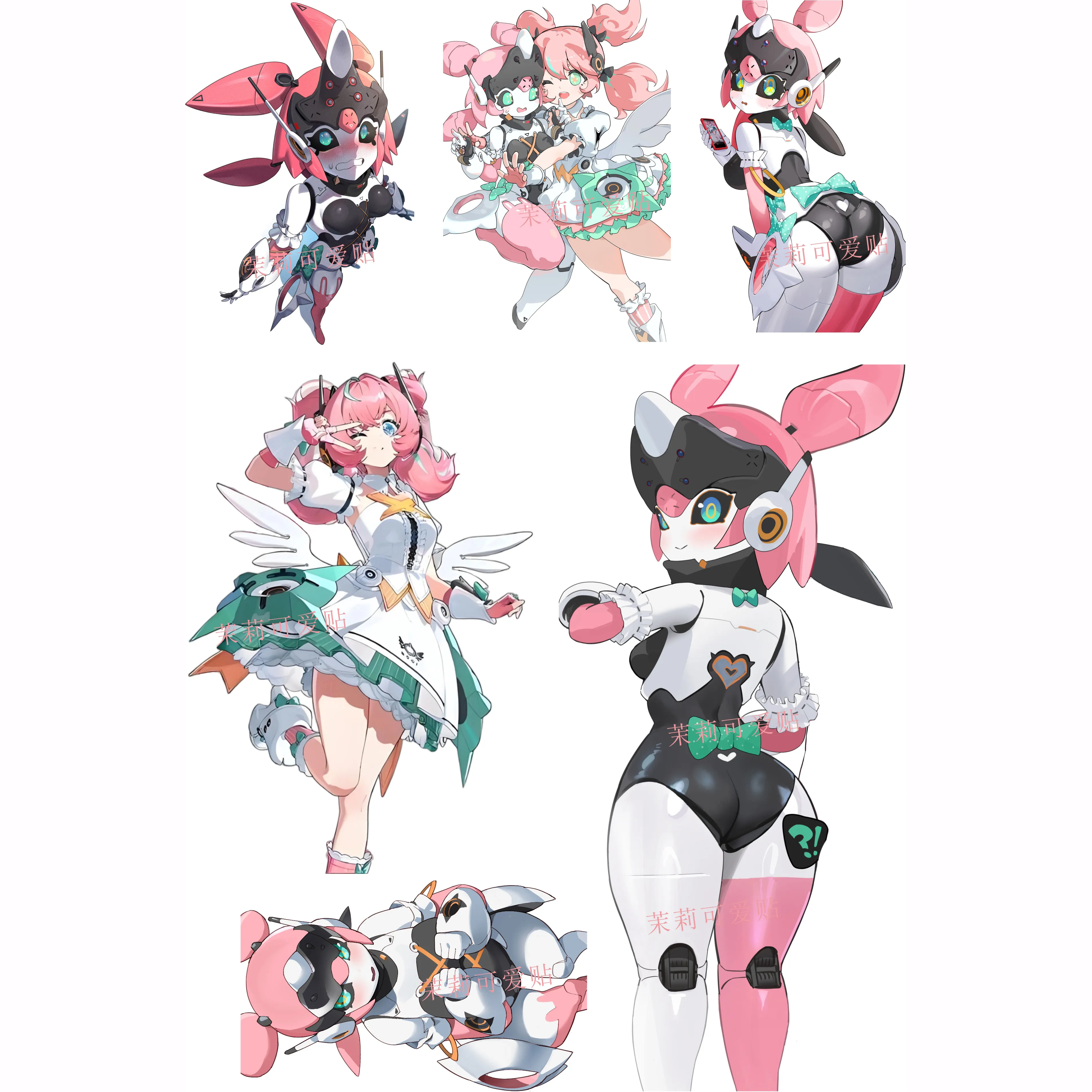 

Zenless Zone Zero Aria Cosplay Anime Q-version Stickers Decals Motorcycle Laptop Phone Waterproof Sticker Kids Bauble