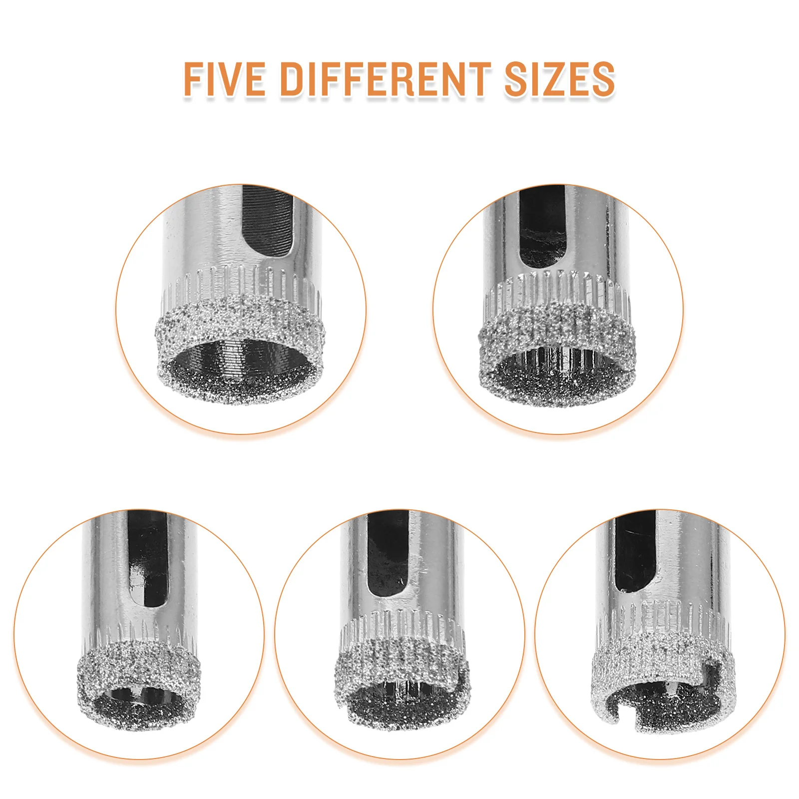 

5pcs Metal Drill Bits Eccentric Wall Impact For Concrete Glass Precision Hole Durable Long-Lasting Professional