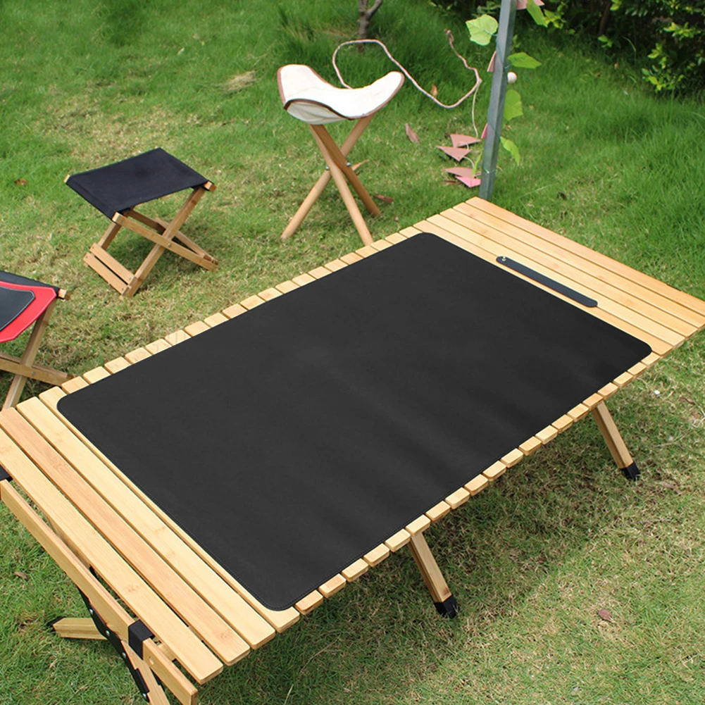 PU Leather Camping Table Mat Waterproof Computer Desk Mat Non Slip Heat-Resistant Multifunctional Oil-proof for Picnic Barbecue