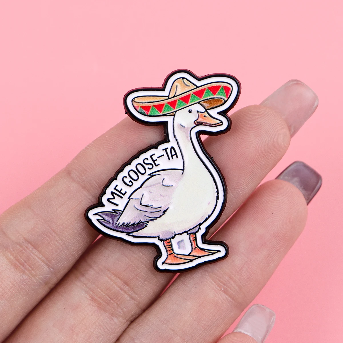 المكسيكي مضحك الإسبانية أوزة المينا دبوس التلبيب دبابيس لحقائب الظهر دبابيس للنساء مجوهرات بأشكال حيوانات اكسسوارات الأصدقاء هدية