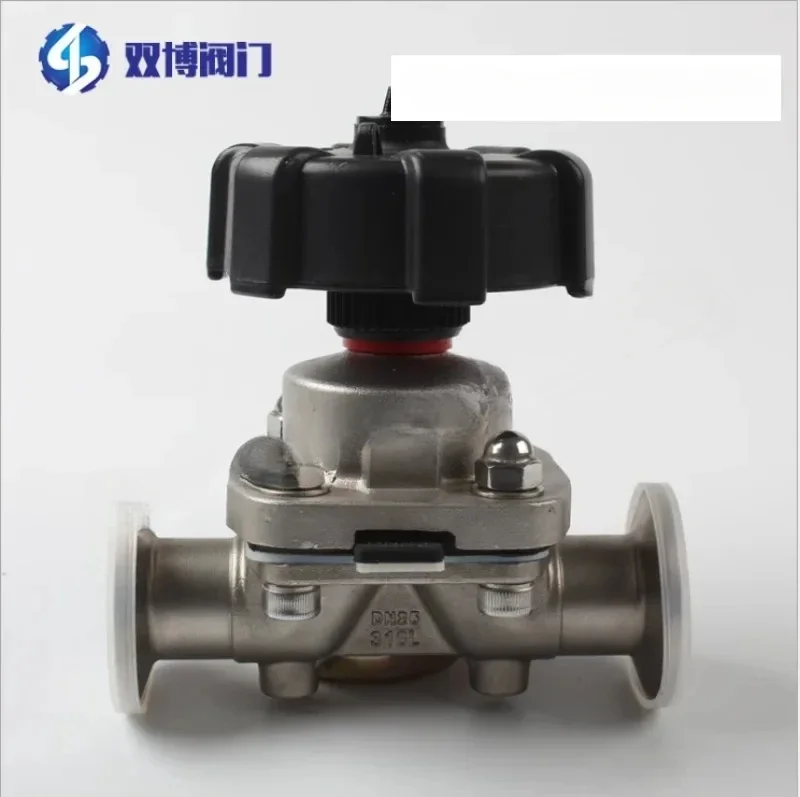 316L stainless steel sanitary manual quick installation diaphragm valve, food grade diaphragm valve DN25