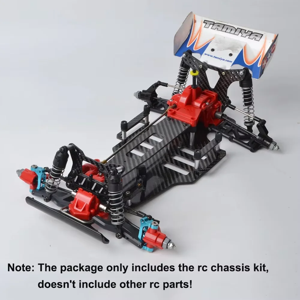 1set Carbon Fiber Chassis Conversion Upgrades Kit Suitable for Tamiya Top Force EVO. 4WD Buggy Car Parts