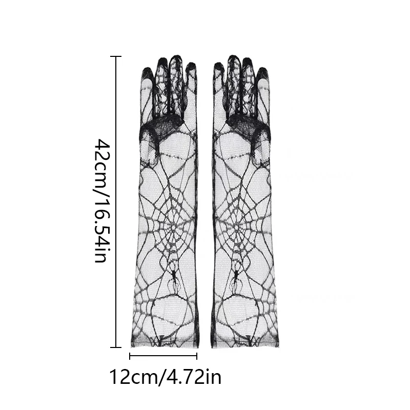 女性用ブラックメッシュグローブ,指なしミトン,ハロウィーン,クモの巣,パンクスタイル,運転,コスプレ,パーティー,アクセサリー,セクシー