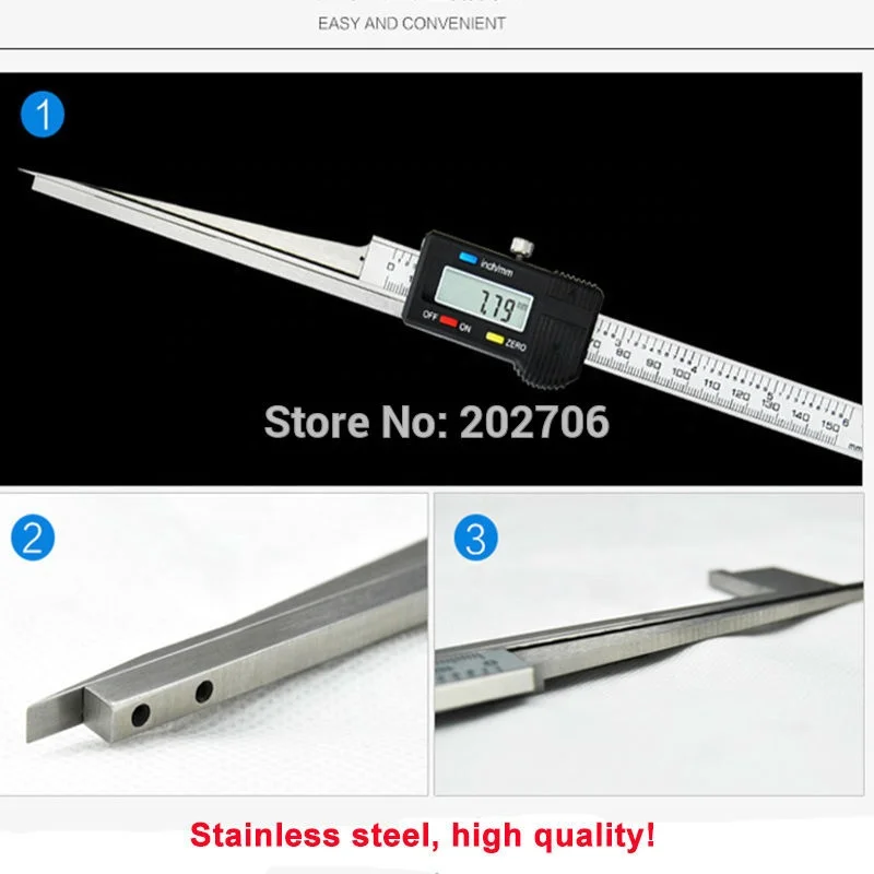 0.2-10mm 디지털 디스플레이 필러 게이지 디지털 버니어 캘리퍼 디지털 캘리버