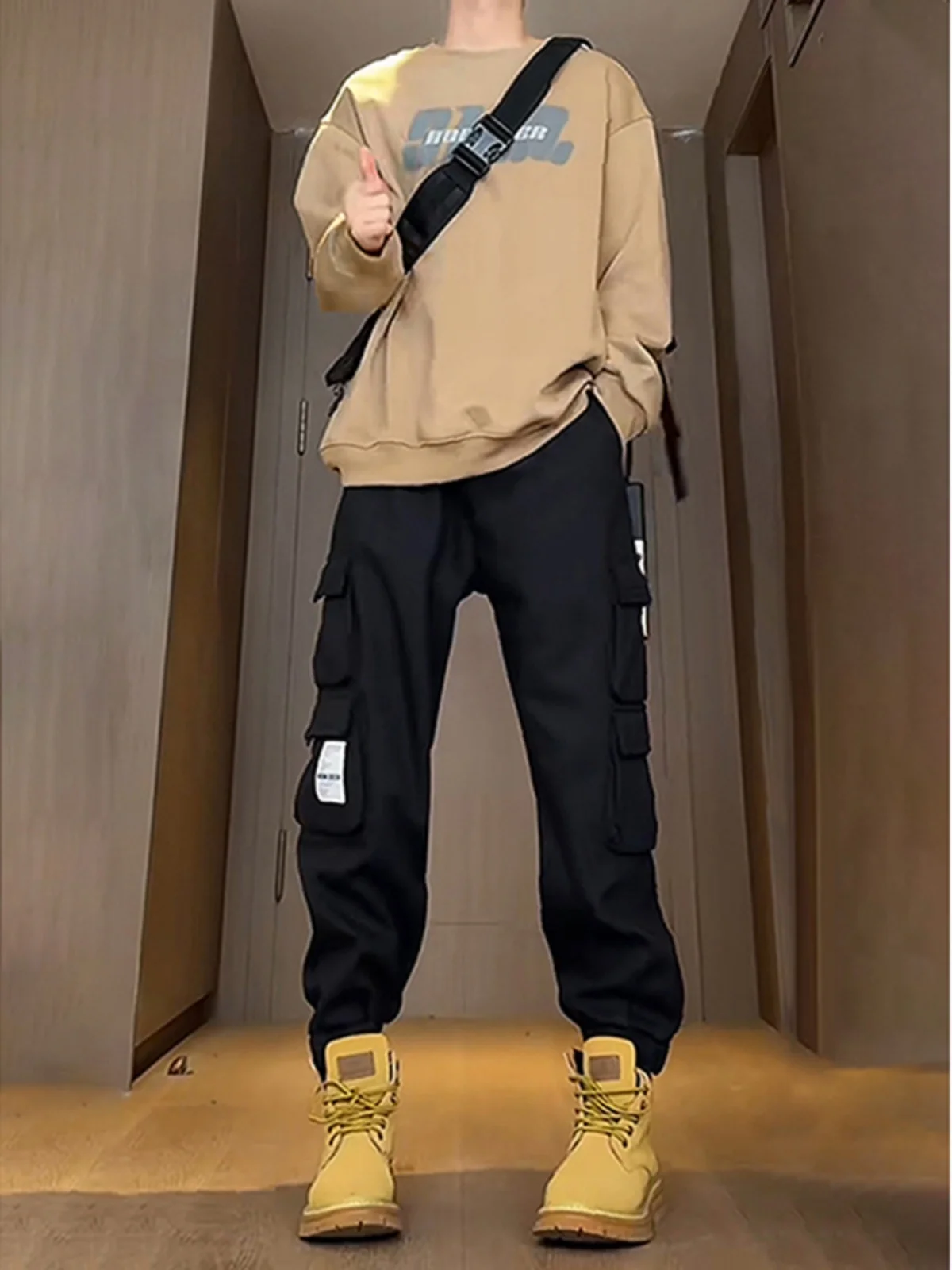 

Bla Waterproof Fce Lined Work Trousers for Men Outdoor Hiking Mountain Climbing Pants Straight Leg