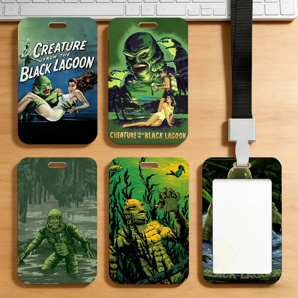 Movie C-Creature From The Black L-Lagoon Kartenhalter für Studenten, Campus-Essenskarten, öffentlicher Nahverkehr, U-Bahn-Kartenetui