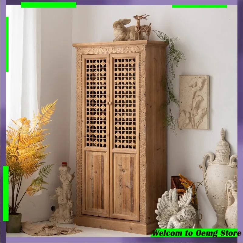 

Vintage Open Living Room Cabinets Multipurpose Nordic Storage Shelf Cabinet American Entryway Mueble Entrada Recibidor Furniture