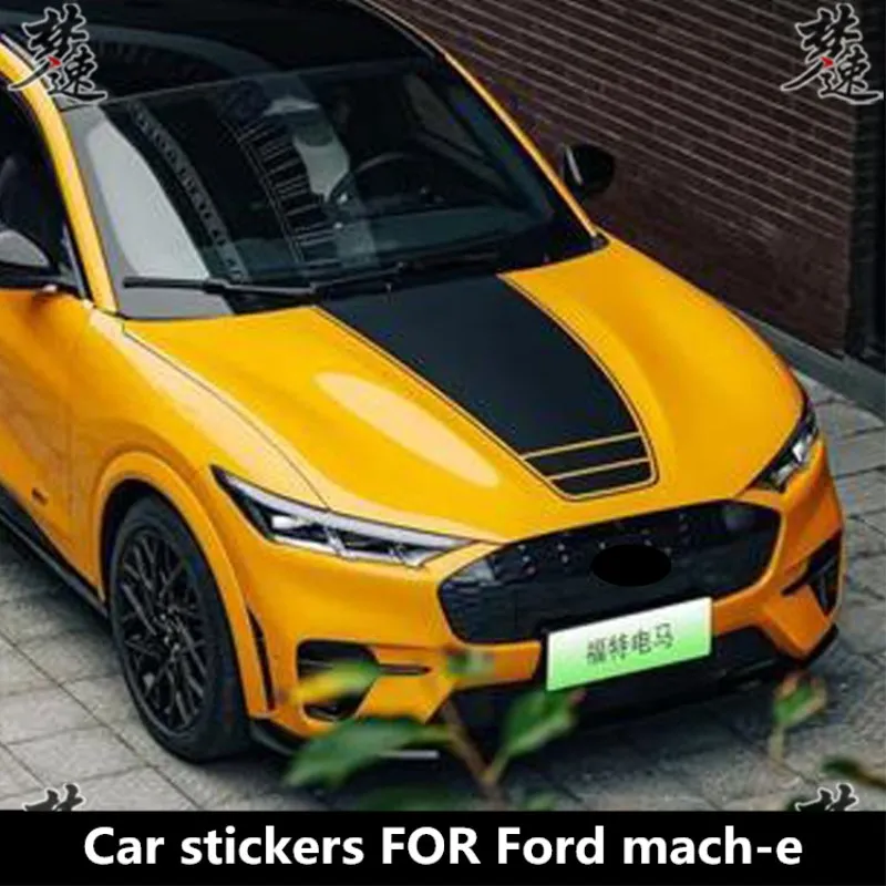 Car decals FOR Ford mach-e hood refit decorated with stylish sports decal accessories