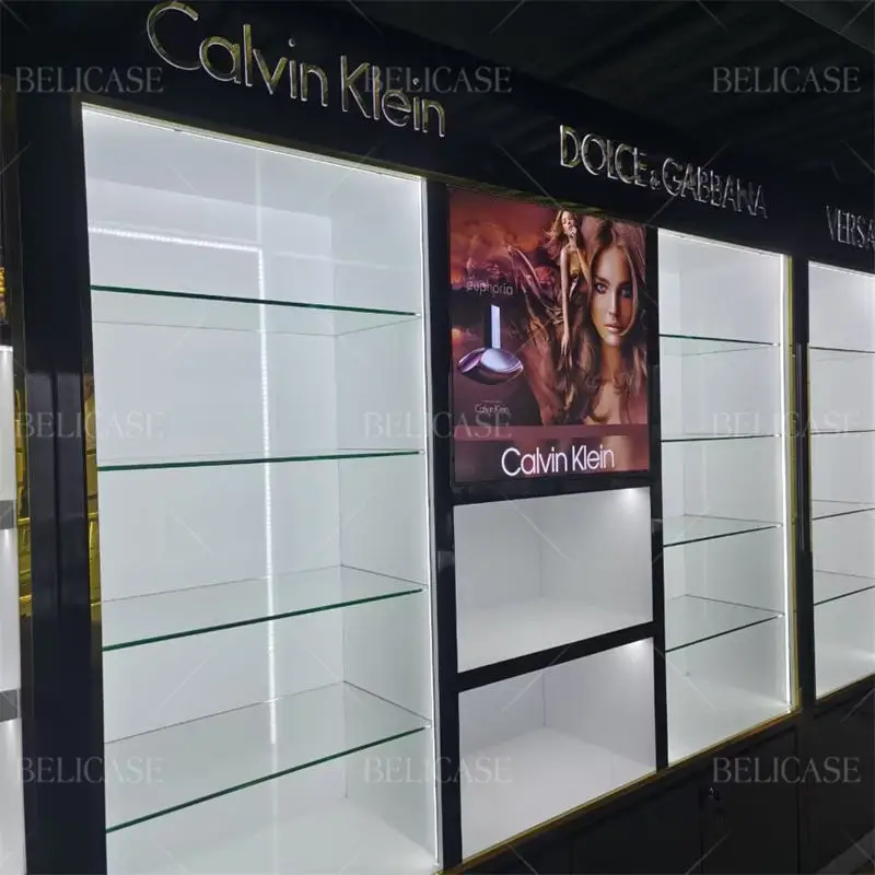 

Customized. customized Shopping Mall New Nail Salon Store Luxury Cosmetic Wall Cabinet Showcase Makeup Stand Cosmetic Display