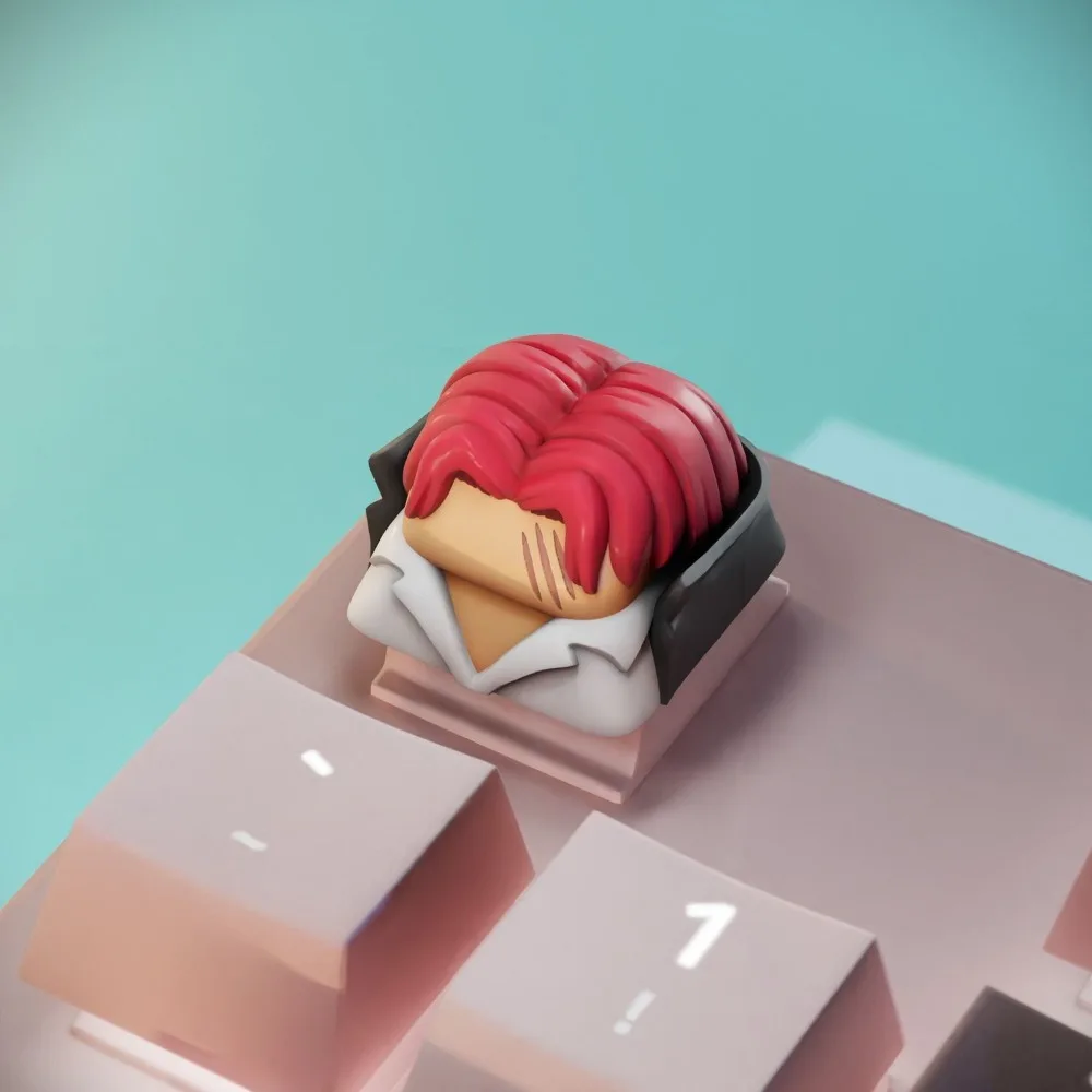 Anime Character Keycaps, Personalized and Creative Mechanical Keyboard Decorations, universal Cross-Shaped Switches, ESC.