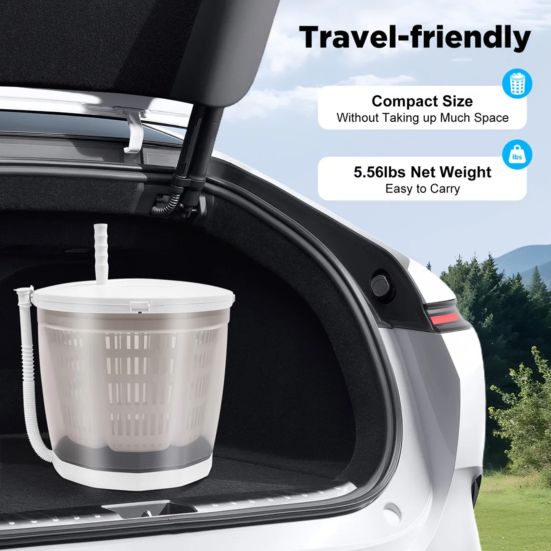CHCH Non-Electric Laundry& Spin Drying 2 In 1 For Washing Machine,Mini Manual Washer& Dryer For Small Items