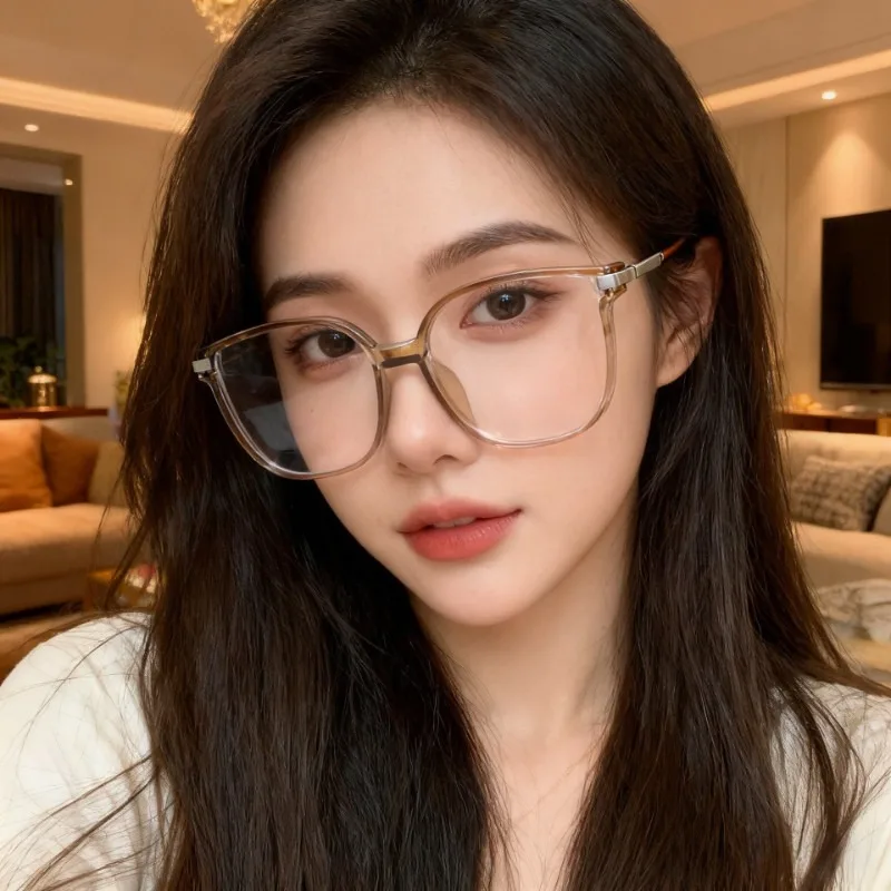 5pcs Fashionable Flash Edge Large Frame Anti Blue Light Presbyopia Glasses for Women, Luxurious Daily Presbyopia Glasses