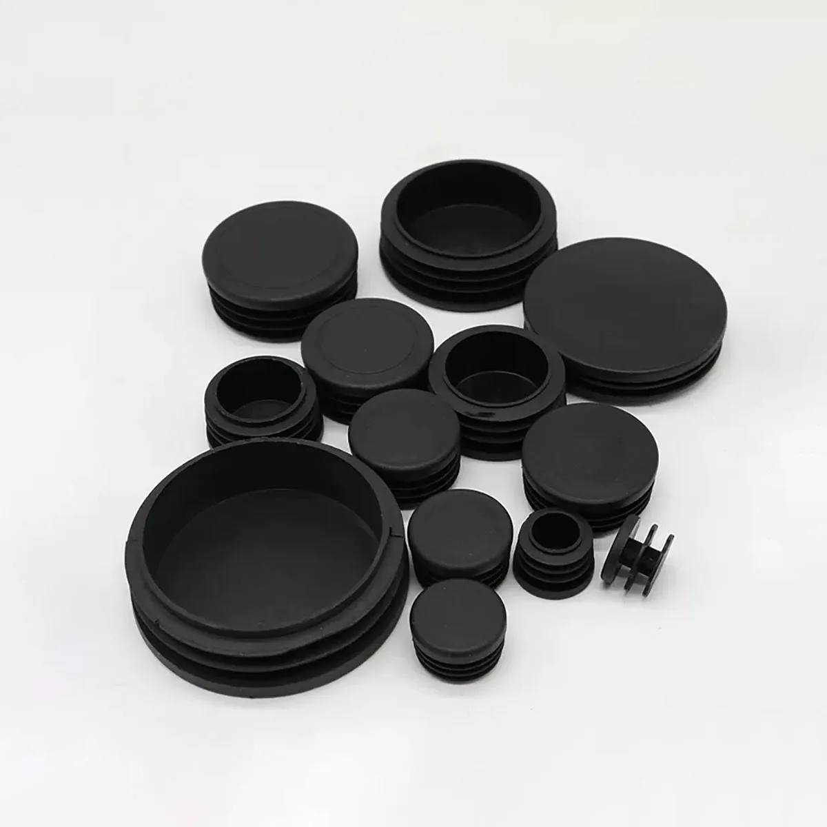 

Black Plastic Circular Anti Slip And Wear-Resistant Table And Chair Foot Cover Hole Plug Stainless Steel Pipe Plug