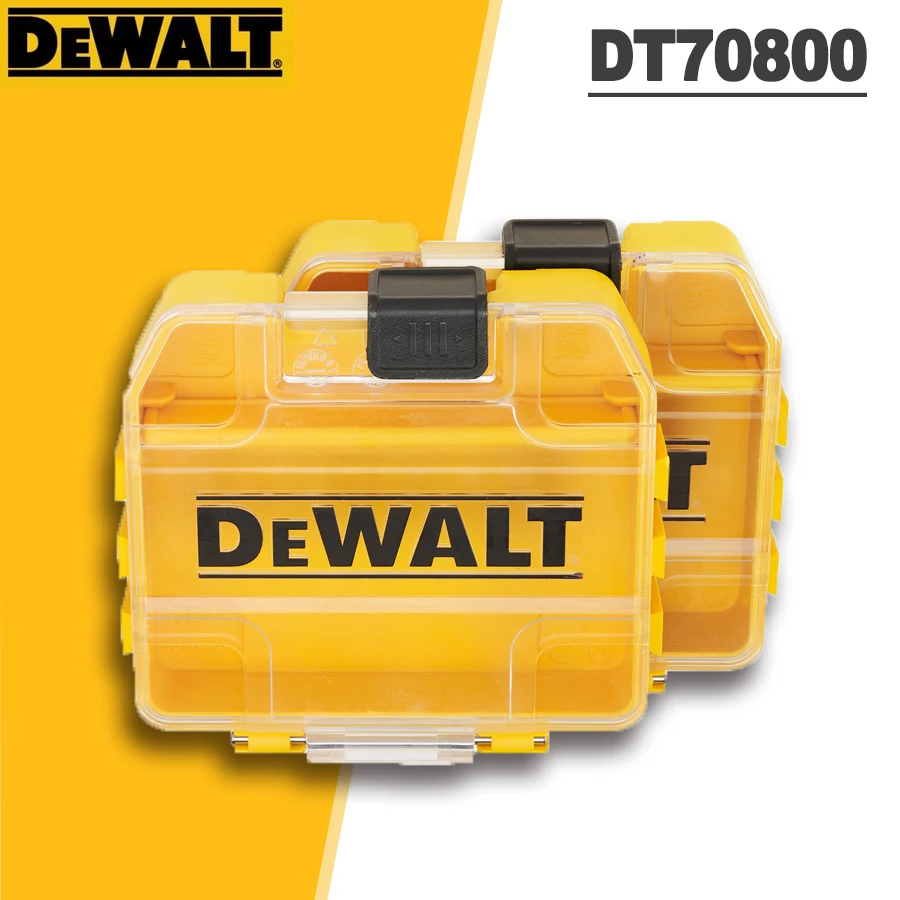 Imagem -05 - Dewalt Pequeno Estojo de Armazenamento em Massa Caixa de Armazenamento de Peças Broca Plásticos Dt70800 Dt70801 Dt70803 Dwan2190