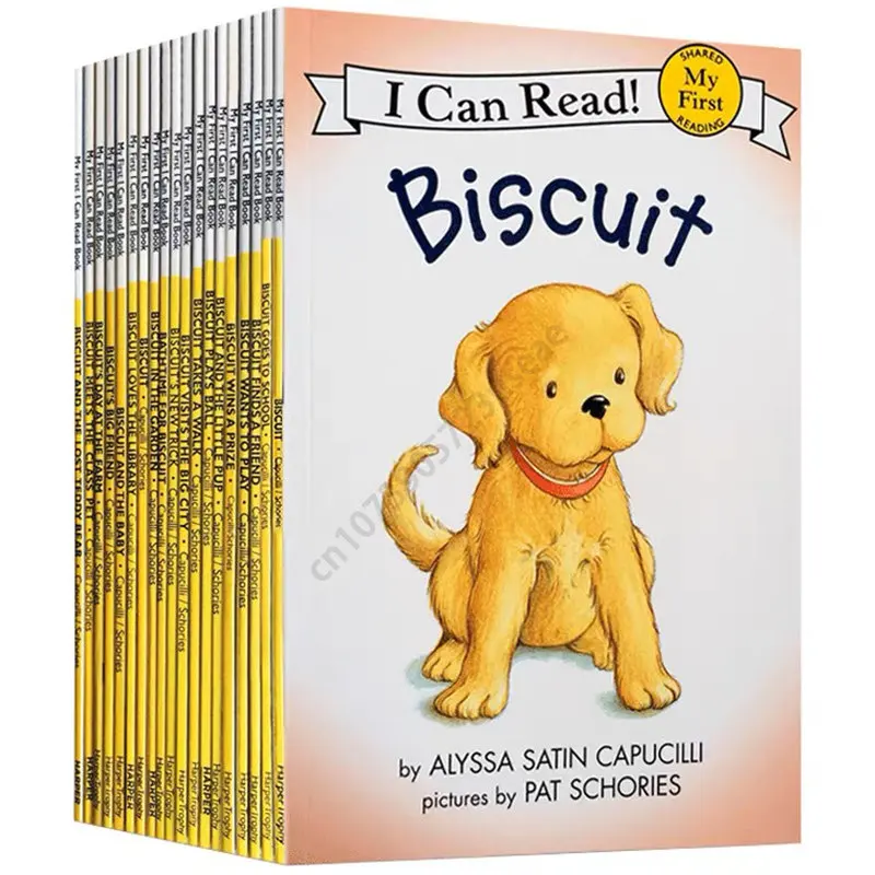 

New 24 Ben I Can Read Biscuit Dog Children's Enlightenment Education Parent -child Humorous English Comic Book Gift Audio