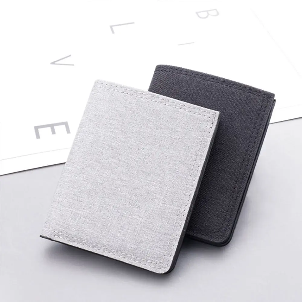 

Simple Travel Bank card Coins Purse Foldable Wallet Credit Card Men Short Wallet ID Card Holder Canvas wallet Slim Billfold