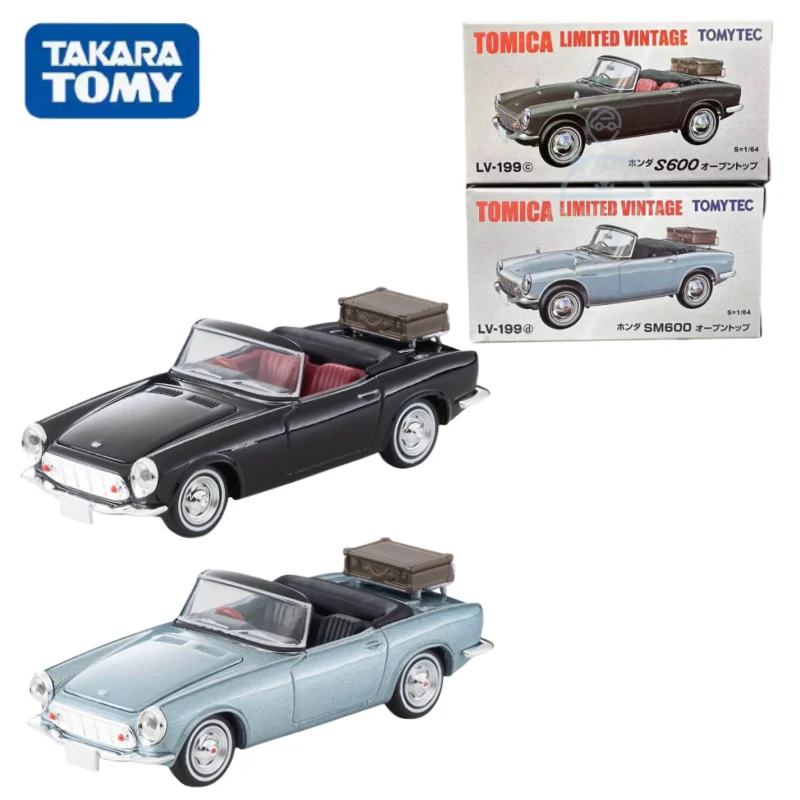 TAKARA TOMY TOMICA 1:64 TLV LV-199c/d HONDA S600 alloy compression shaft miniature model, adult decoration,boy toy,birthday gift