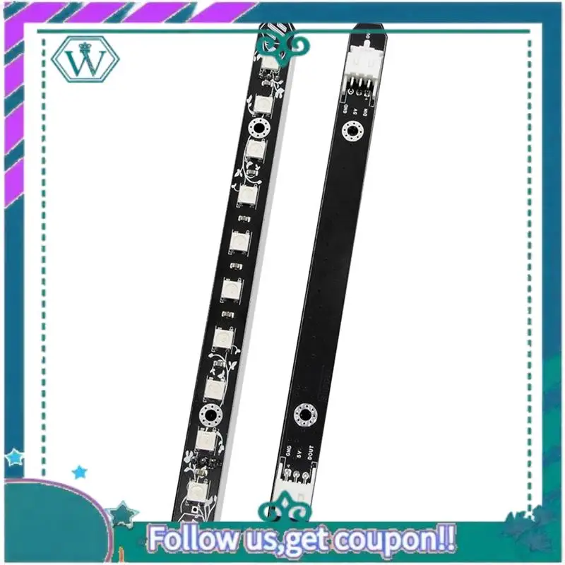 

Модернизированный комплект печатных плат для 3D-принтера Daylight 5V RGB LED Bar Daylight On A Stick для Voron 0,1/0,2 микрометра лампы 158 мм легко