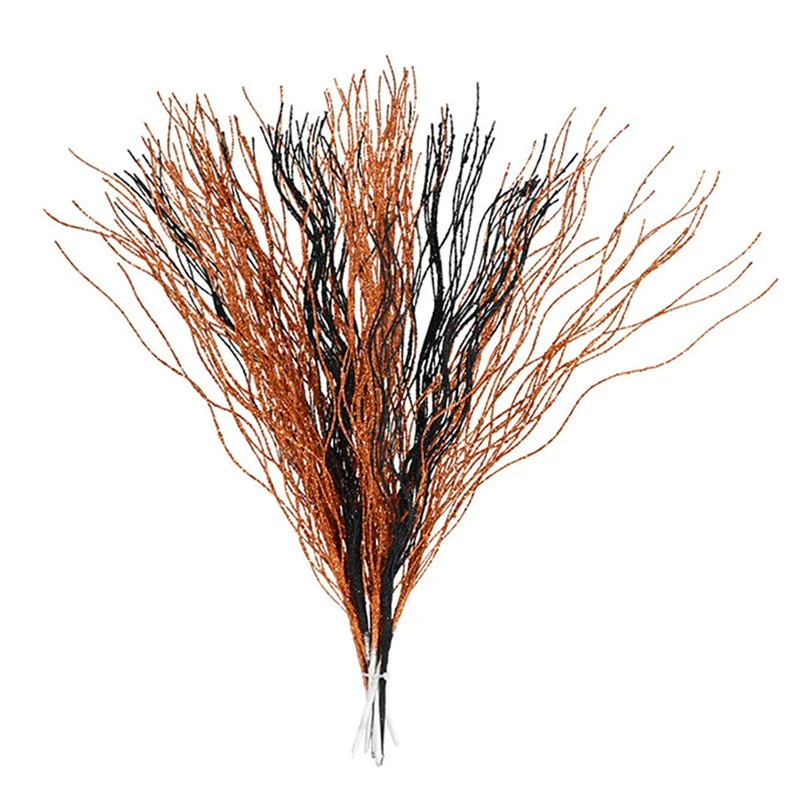 Artificial Gold Powder Orange Black Berries Halloween Decoration Flower Creative Minimalist Household Fake Flowers Party Props